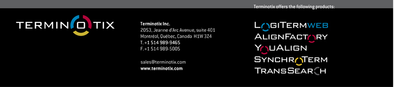 terminotix.com  Tel.: (514) 989-9465